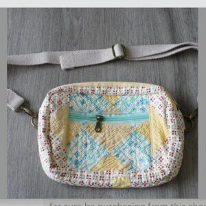 Handmade patchwork quilted belt bag
